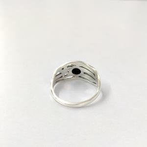 Bague en onyx noir, argent sterling 925, bague en pierre précieuse, onyx noir, collection artisanale, bagues fines, bijoux en argent, prix de gros - Product Image 6