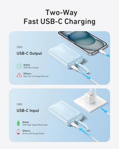 AnkeA1681 Zolo Power Bank 20 000 mAh 30 W <span class=keywords><strong>Chargeur</strong></span> portable haute vitesse avec câble USB-C intégré, batterie externe 1C1A pour <span class=keywords><strong>iPhone</strong></span> - Product Image 5