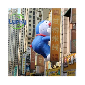Customized giant Air Doraemon Animatronic model outdoor Wall Inflatable fashion Cartoon model Factory Price