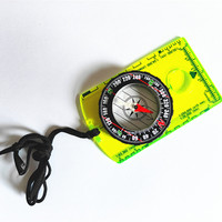 Mini Brújula de Plástico Resistente al Agua y a los Golpes, Regla Portátil para Exteriores, Ideal para Senderismo, Camping y Lectura de Mapas, Venta al Por Mayor