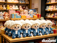 Peluche personnalisée, personnage de dessin animé mignon, peluche douce, cadeau d'entreprise, mascotte de marque, peluche personnalisée