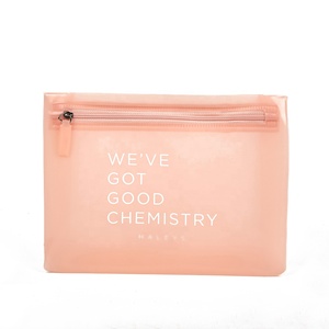 Sac à cosmétiques en PVC TPU souple, logo logo de marque, logo de BSCI SEDEX FAMA, sac à cosmétiques en PVC givré - Product Image 1