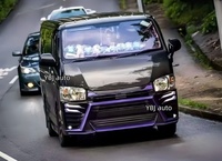 Accesorios para Automóviles YBJ, Kit de Carrocería, Parachoques Delantero y Trasero, Alerón, Facelift para Hiace 2005-2018, Faro Delantero LED, Luz Trasera, Kit de Carrocería para Hiace 200