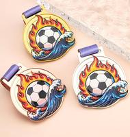 Médaille de championnat de football d'usine JINZUN, en alliage de zinc, médaille de sport pour récompense sportive en métal personnalisée, médailles de football personnalisées