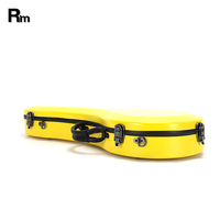 Nouvelle arrivée, étui rigide pour mandoline en fibre de verre jaune Real Mission, forme en A, fermeture à loquet, résistant à l'eau et à la poussière