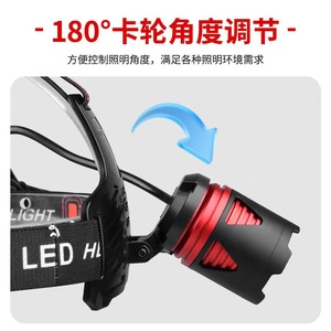 Lampe frontale rechargeable haute intensité 10000mAh LED lumière blanche pour camping, pêche, extérieur, portable avec longue autonomie - Product Image 3