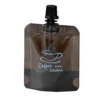 Pochettes souples transparentes noires avec bec verseur pour boissons froides, emballage jetable pour café concentré liquide 50 ml