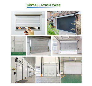 Portes <span class=keywords><strong>de</strong></span> <span class=keywords><strong>garage</strong></span> sectionnelles modernes automatiques isolées en acier moussé à double paroi avec finition verre, personnalisées pour villa - Product Image 5