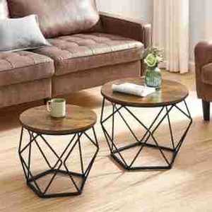 Simple modern round coffee <b>table</b>, living room casual <b>sofa</b> side <b>table</b>, small apartment low <b>table</b>, wrought iron small <b>table</b> - Product Image 2