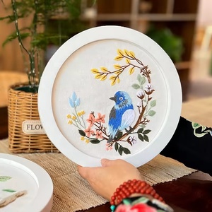 Kit de Bordado de Punto de Cruz con Diseño de Pájaro Realista, Set Completo para Manualidades, Tela de Algodón Redonda, Decoración del Hogar, Regalo - Product Image 3