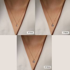 สร้อยคอเงินแท้ S925 ทรงรีประดับเพชรคิวบิกเซอร์โคเนีย 8A คุณภาพสูง 1 กะรัต 2 กะรัต 3 กะรัต สำหรับผู้หญิง รับผลิตแบบ OEM ODM - Product Image 2