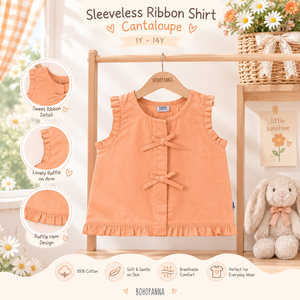 Adorable chemisier sans manches pour filles, fabriqué en coton doux, qui crée des moments confortables pour les jeux, l'école et les sorties en famille. - Product Image 3