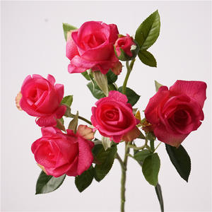 6 Cabezas de Flores Artificiales de 70CM, Flores de Tacto <span class=keywords><strong>Real</strong></span>, Spray Humectante de Rosas para Decoración de Interiores, Hogar, Fiestas y Bodas - Product Image 4
