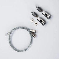 Kit de suspension de lumière de rail de pince de câble réglable d'acier inoxydable