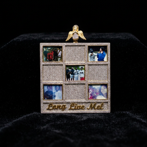 Colgante de Diamantes de Lujo con Certificación IGI, Moderno, con Colgante Conmemorativo de Ángel, Chapado en Oro de 18K, Unisex, Regalo de Boda, Joyería - Product Image 1
