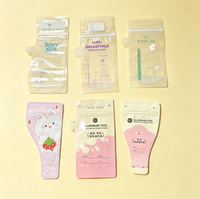 Sacs de conservation du lait maternel réutilisables, sacs de collecte de lait maternel, pochettes alimentaires verticales en PE, sacs de lait maternel avec impression personnalisée en gravure