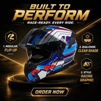 Casque de moto modulaire à visière rabattable certifié CCC, ABS, double visière, déverrouillage rapide, unisexe pour adultes, pour les trajets quotidiens et les voyages