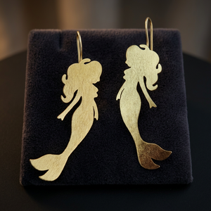 Soumya Creation Women's <b>Cute</b> Style Brass Gold Plated Knot <b>Earrings</b> with Animal Pattern for Party Occasions - Product Image 3
