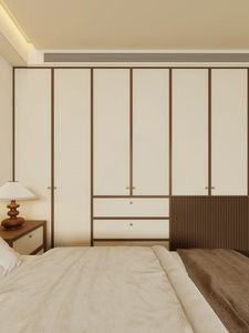 <span class=keywords><strong>Armario</strong></span> de Dormitorio de Madera Color Crema Vintage, Duradero, con Diseño Ecológico y Gran Capacidad de Almacenamiento, Muebles para el Hogar - Product Image 4