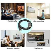 1.8M/6ft Vergulde Hdmi Naar Vga Kabel Met Audio Usb Voor Computer, Desktop, laptop, Pc, Monitor, Projector Hdtv