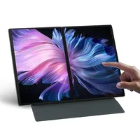 Ordinateur à double écran Alder Lake N100 avec écran tactile, DDR5 16 Go de RAM, SSD 2 To, vente en gros aux États-Unis avec emballage