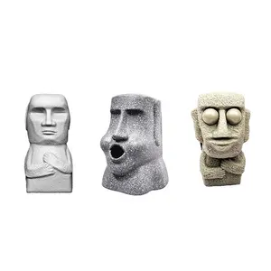 Özel Moai taş adam figürü mum kalıp DIY 3D reçine silikon kalıpları mum yapımı kalıp