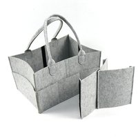Panier de rangement en feutre et lin grande capacité avec poignées, sacs organisateurs pliables pour placard, pour couvertures, jouets, linge