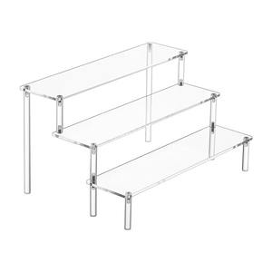 Soporte de exhibición vertical de acrílico transparente con estante para cupcakes de varios niveles, forma cuadrada para Perfume <span class=keywords><strong>Amiibo</strong></span> para figuras Funko POP - Product Image 5