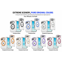 Étui de téléphone magnétique antichoc et étanche en TPU+PC de qualité supérieure pour iPhone 18 Duo, série iPhone 18, design luxueux avec support métallique