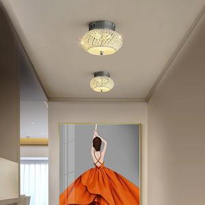 Lámpara de techo pequeña con cuentas de cristal para pasillo, lámpara de techo para balcón - Product Image 3