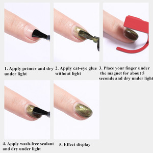 Outil magnétique multifonctionnel en forme de U pour ongles effet œil de chat 5D, support puissant pour vernis gel et nail art, rouge, bleu, argent - Product Image 5