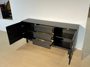 Aparador de Gran Capacidad de Estilo Moderno de Mediados de Siglo, Mueble de Almacenamiento Lateral de Madera Sólida para Sala de Estar - Product Image 6