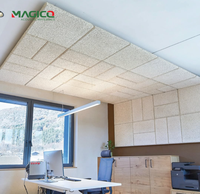Panneau acoustique en laine de bois ignifuge, panneau d'absorption acoustique en fibres de bois pour projets de maternelles, écoles et bureaux