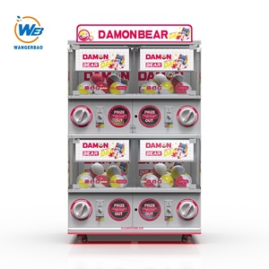 Wangerbao Fun - Macchina Distributrice di Giocattoli a Capsule Gacha/Gachapon con 4 Armadietti Personalizzabili e Slot per Monete, Attrezzatura per Sala Giochi/Divertimento - Product Image 2