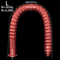Plug Anal Ultra Largo para Inserción Profunda, Dildo de Hilo Ultra Grueso, Látigo Anal para Parejas, Suave, Impermeable, Ecológico y Portátil