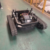 Tondeuse à gazon robotisée à chenilles de 800 mm de largeur de coupe, à essence, pour jardin, pelouse et pentes