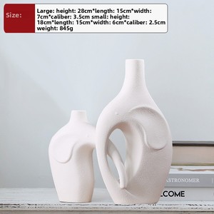 북유럽 스타일 세라믹 코끼리 꽃병 가벼운 결혼식 또는 가정 국경 간 뜨거운 판매를위한 고급 창조적 인 도자기 장식품 - Product Image 6