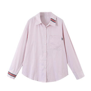 Camisa a Rayas Runqi Talla Grande para Mujer, Blusa Holgada para Uso Diario N8561, Fibra de Poliéster con Etiqueta - Product Image 2