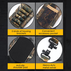 Correa Táctica con Soportes Giratorios para Cartuchos, Bolsillo de Almacenamiento para Accesorios, Presilla para el Pulgar Ajustable para Caza y Entrenamiento - Product Image 4