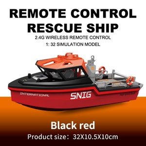 SJY-TX694 Mini Bateau de Secours Télécommandé 2.4G à l'Échelle 1/32, Vitesse de 8km/h, Modèle de Bateau de Simulation pour Enfants, Jouet Remorqueur - Product Image 2