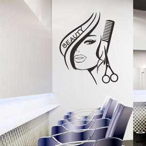 Adesivo decorativo del vinile di parrucchiere negozio professionale del <span class=keywords><strong>salone</strong></span> autoadesivo della parete - Product Image 3