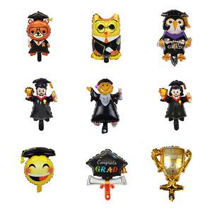 Vendita calda Mini Congratulation laureato in lamina palloncino per feste <span class=keywords><strong>con</strong></span> mongolfiera <span class=keywords><strong>con</strong></span> <span class=keywords><strong>disegno</strong></span> di Diploma di dottore di Koala orso scimmia - Product Image 1