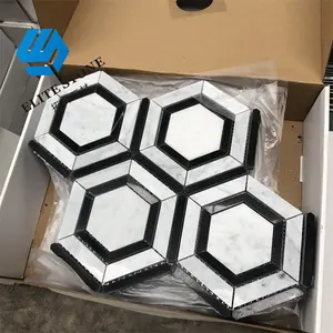 Fournisseurs chinois Meilleurs carreaux de salle de bains Hexagon Marble Stone Mosaic