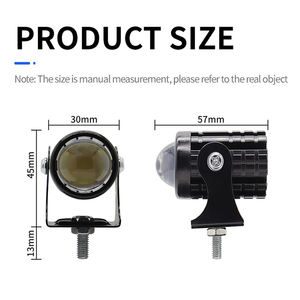 Luce spot a led moto luce anabbagliante doppio colore fendinebbia len moto mini LED faro moto accessori - Product Image 2