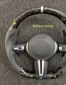 Volant en fibre de carbone forgé pour <span class=keywords><strong>BMW</strong></span> avec feuille d'or, personnalisable - Product Image 4