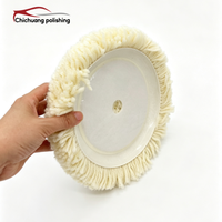 Disques de polissage en laine blanche de 7 pouces (180 mm) pour voiture, vente en gros