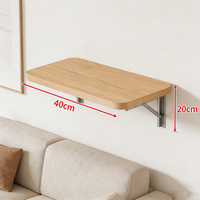 Holz-Klapptische 60 cm Wandhängender Schreibtisch Wandmontierter Tisch mit Ablagefach Weintisch Wohndekoration