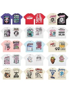 T-shirt Casual Unisex Estiva in Cotone Pettinato con Stampa Digitale Serie Hell, Traspirante, Alta Solidità del Colore, Vestibilità Ampia - Product Image 3