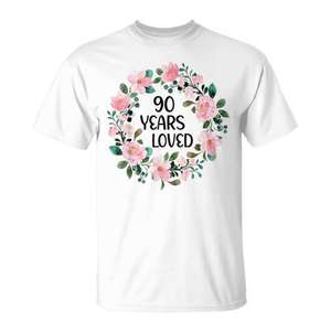 T-shirt d'anniversaire pour les 90 ans, cadeau pour la 90e célébration - Product Image 1