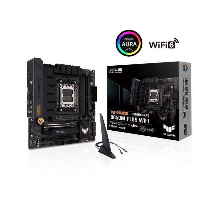 TUF Gaming B650M-PLUS WiFi AMD B650 AM5 Desktop 9000 8000 and 7000 M.2, DDR5 192GB ATX Motherboard